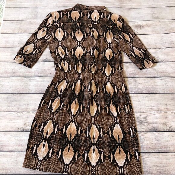 WHBM Snakeskin Print SNAKE Shirtdress Size XXS - Picture 8 of 9